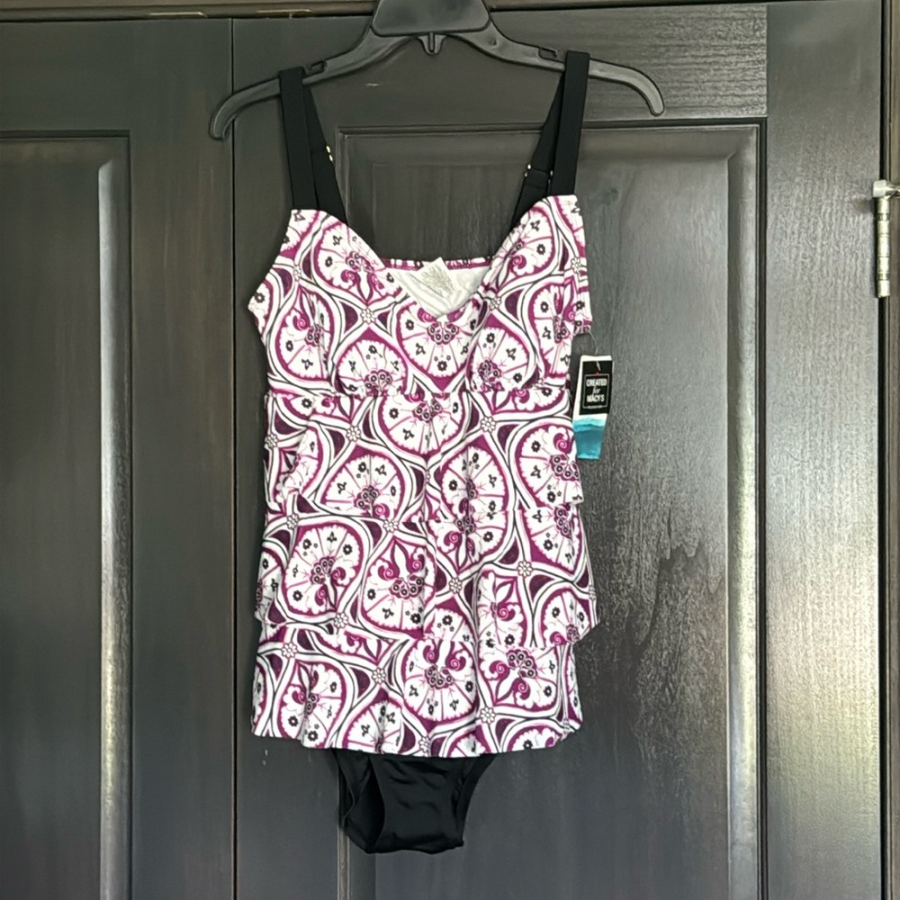 Swim‎ Solutions NWT Magenta one piece Swim Suit Size 12